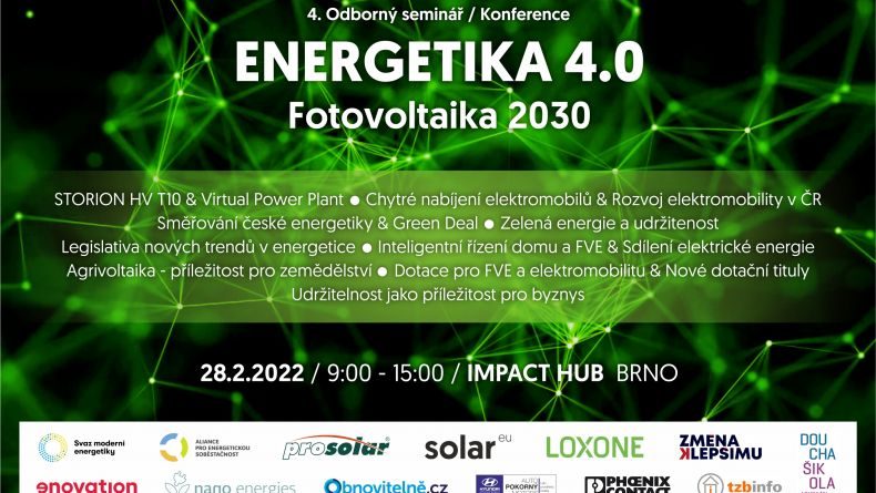 4. odborný seminář – Energetika 4.0 – Fotovoltaika 2030